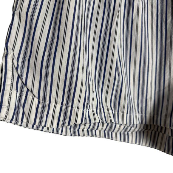 Ronny Kobo Maja Blue White Striped Button Up Top Shorts Set Coastal S - Picture 10 of 15